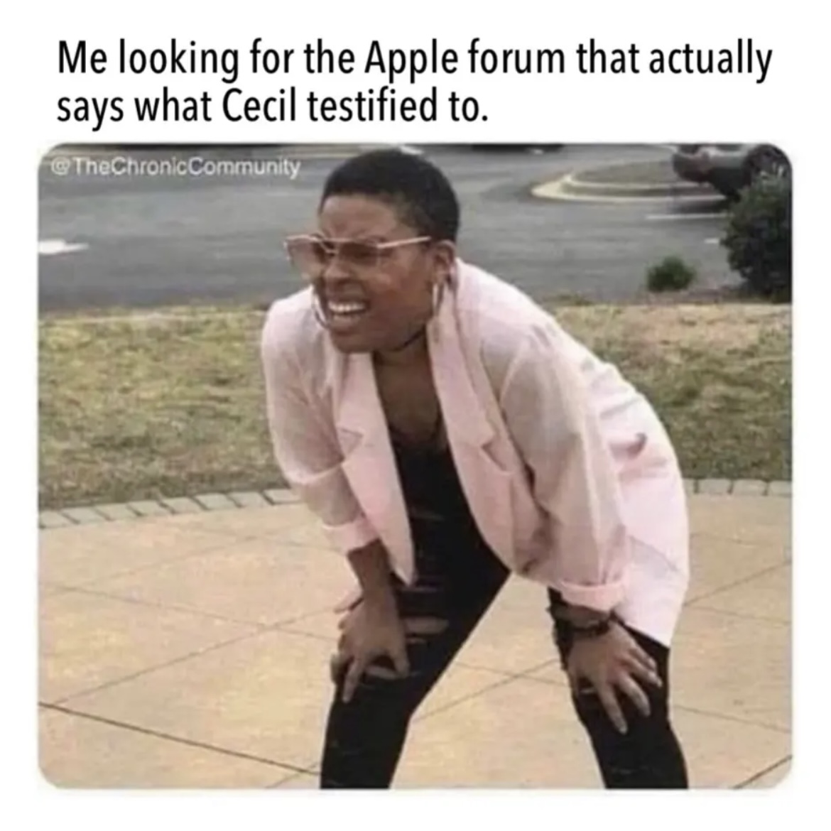 Me looking for the Apple forum that actually says what Cecil testified to.