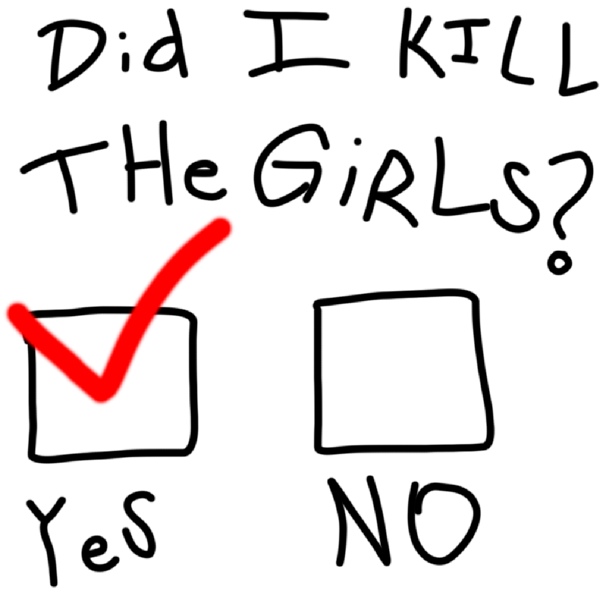 Did I kill the girls? Y or N.