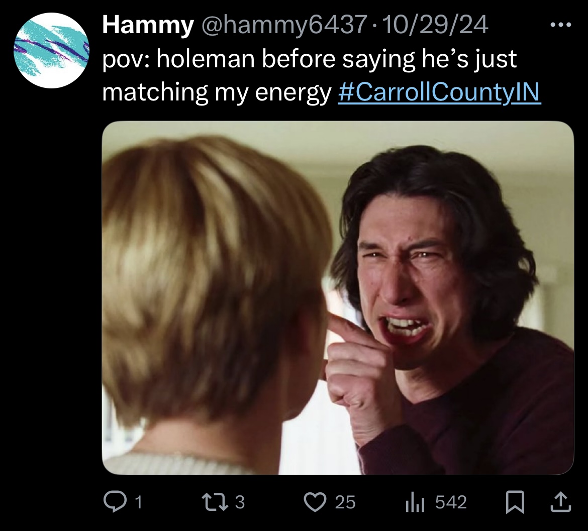 POV: Holeman before saying he's just matching my energy.