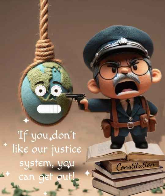 If you don't like our justice system, you can get out!