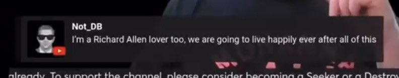 I'm a Richard Allen lover too, we are going to live happily ever after all of this