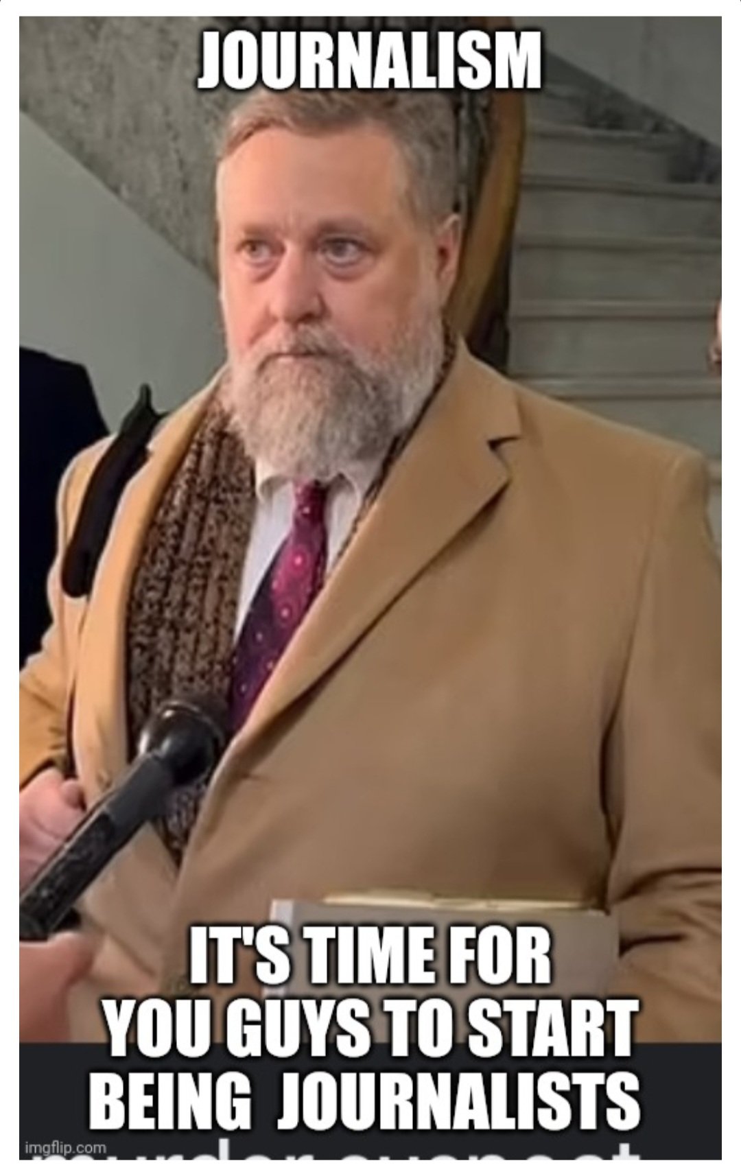 Andres Baldwin: JOURNALISM. It's time for you guys to start being journalists.