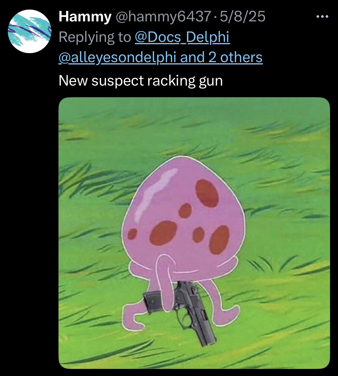 New suspect racking gun