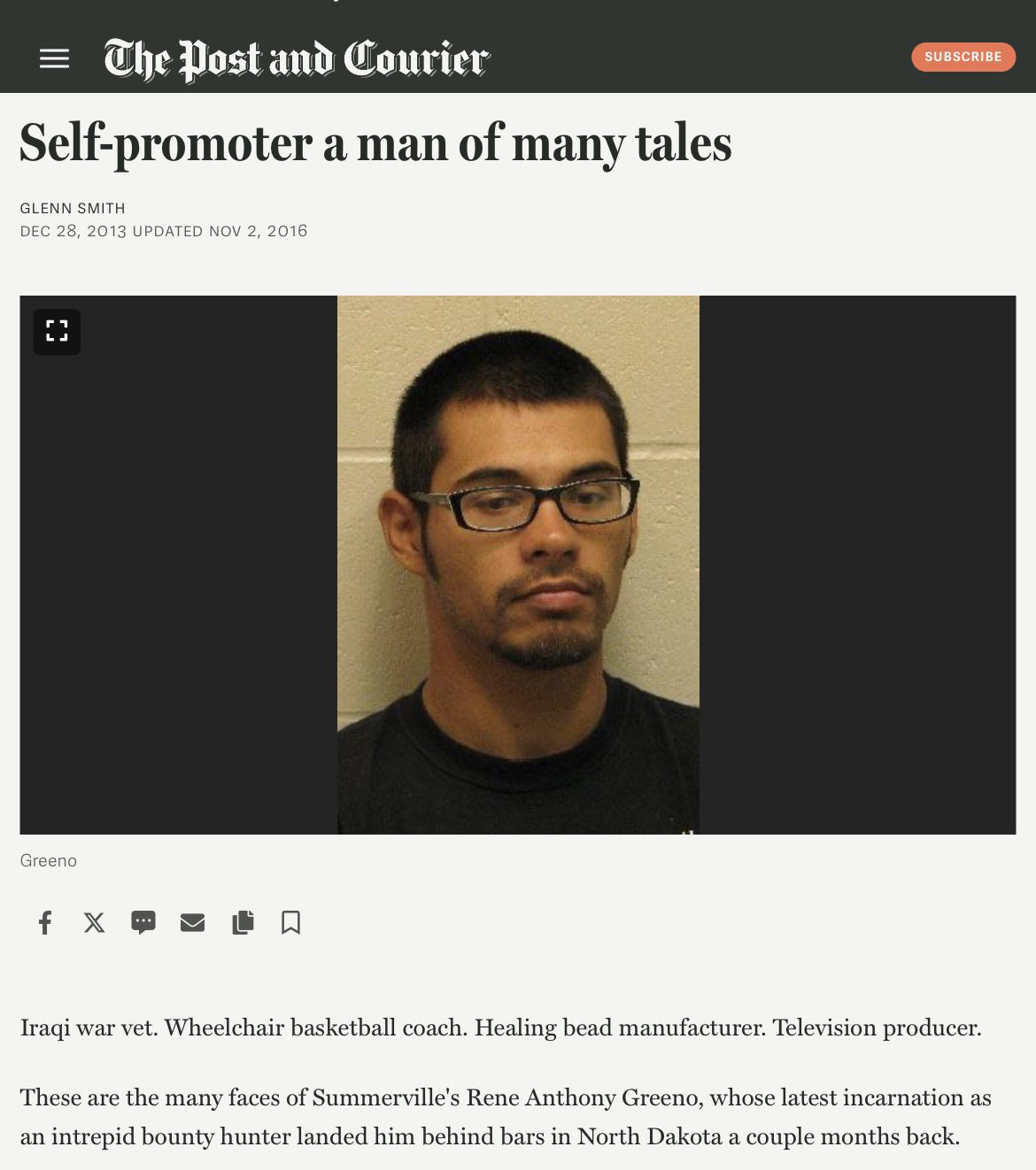 Anthony Greeno: Self-promoter, man of many tales