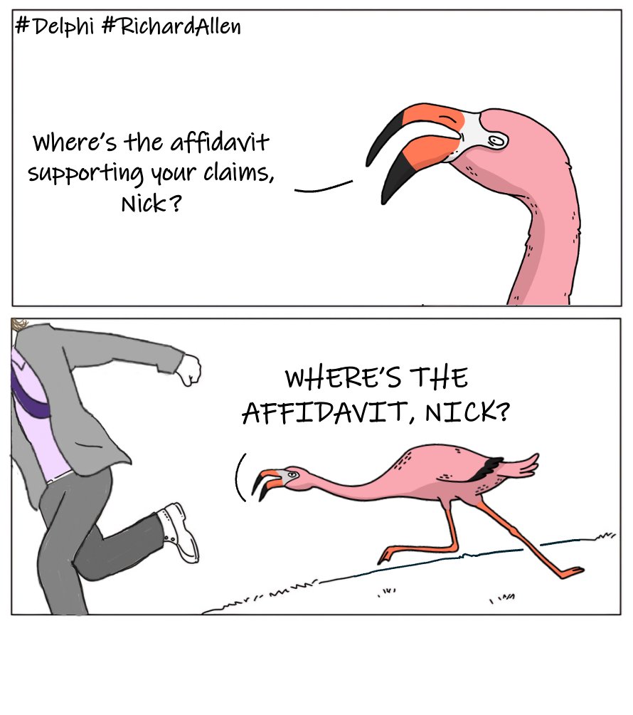 Where's the affidavit for your claims NICK (flamingo)