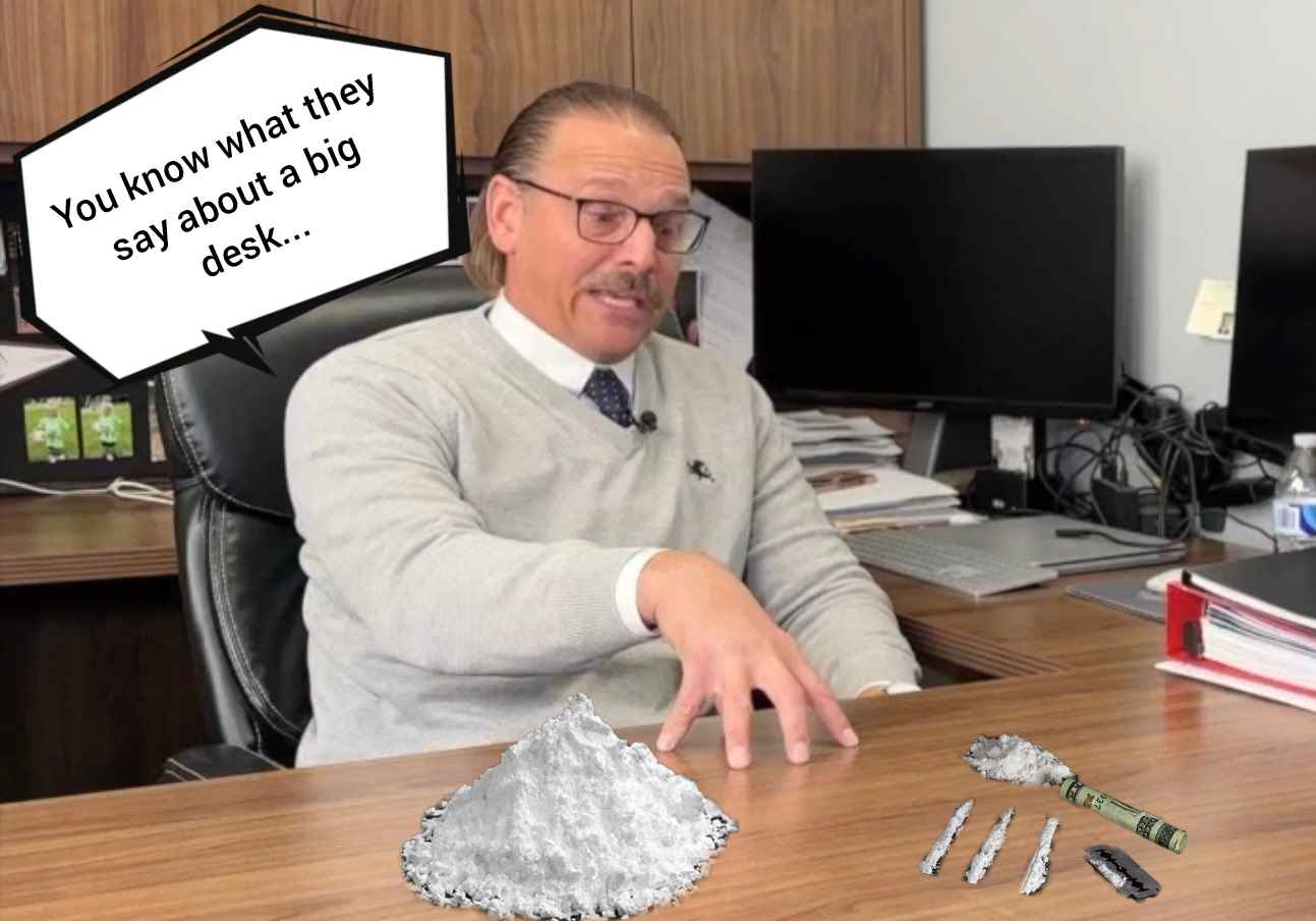 You know what they say about a big desk...